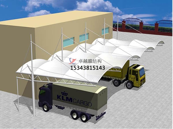鎮遠膜結構停車棚【遮陽棚廠家】生產設計